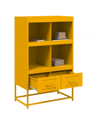 Credenza Giallo Mostarda 68,5x39x111,5 Acciaio Laminato Freddo