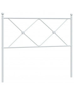 Testiera in Metallo Bianco 107 cm 2