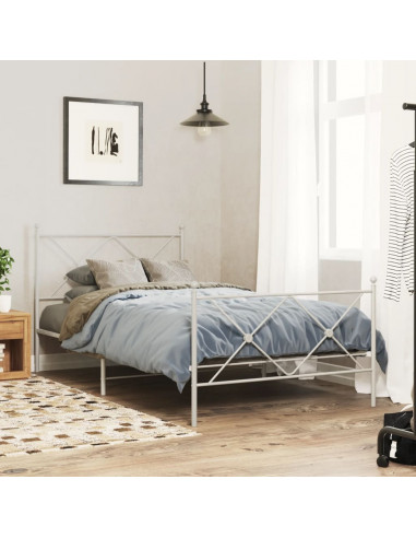 Testiera in Metallo Bianco 107 cm