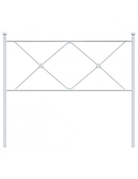 Testiera in Metallo Bianco 107 cm