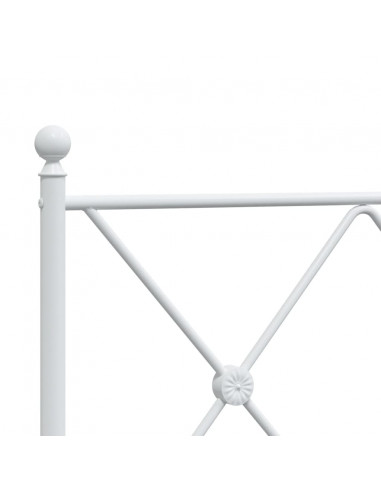 Testiera in Metallo Bianco 107 cm