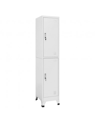 Armadietto a Chiave a 2 Scomparti 38x45x180 cm