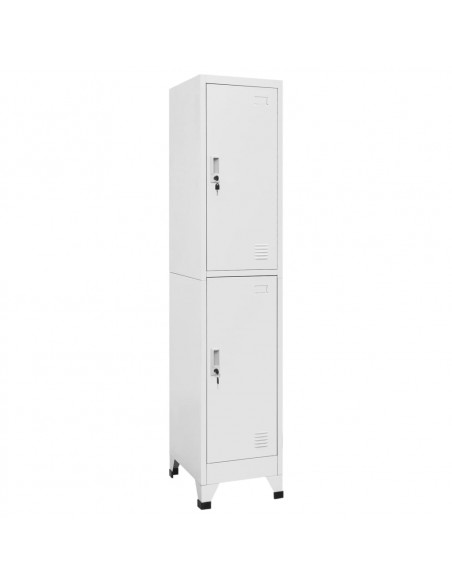 Armadietto a Chiave a 2 Scomparti 38x45x180 cm
