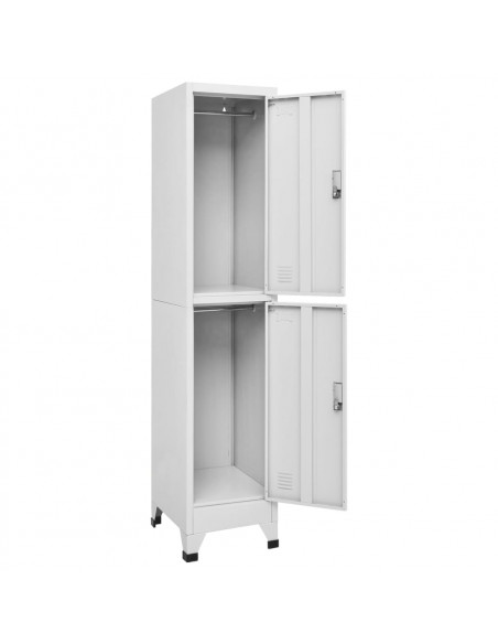 Armadietto a Chiave a 2 Scomparti 38x45x180 cm