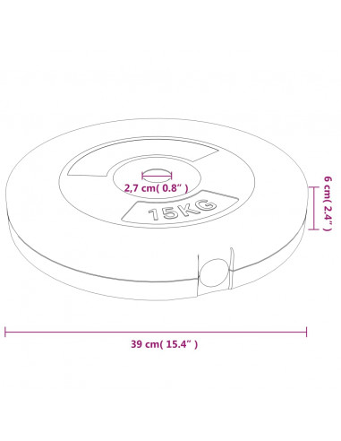 Dischi per Pesi 2 pz 30 kg in Cemento
