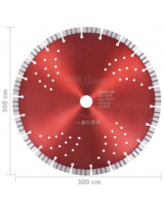 Disco da Taglio Diamantato con Turbo e Fori in Acciaio 300 mm 2