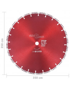 Disco da Taglio Diamantato con Turbo in Acciaio 350 mm 2