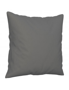 Divano 3 Posti Cuscini Grigio Scuro 180 cm Tessuto Microfibra