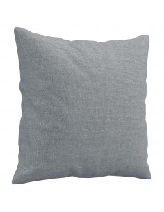 Divano a 2 Posti con Cuscini Grigio Chiaro 120 cm in Tessuto 2