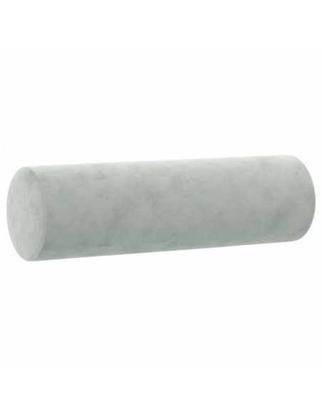 Divano a 2 Posti con Cuscini Grigio Chiaro 140 cm in Velluto