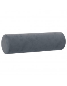 Divano a 2 Posti con Cuscini Grigio Scuro 120 cm in Velluto 2