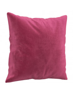 Divano a 2 Posti con Cuscini Rosso Vino 140 cm in Velluto 2