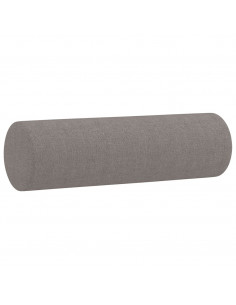 Divano a 2 Posti con Cuscini Tortora 120 cm in Tessuto 2