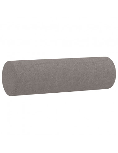 Divano a 2 Posti con Cuscini Tortora 120 cm in Tessuto