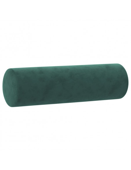 Divano a 2 Posti con Cuscini Verde Scuro 120 cm in Velluto