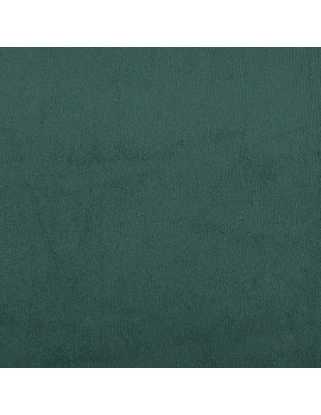 Divano a 2 Posti con Cuscini Verde Scuro 140 cm in Velluto