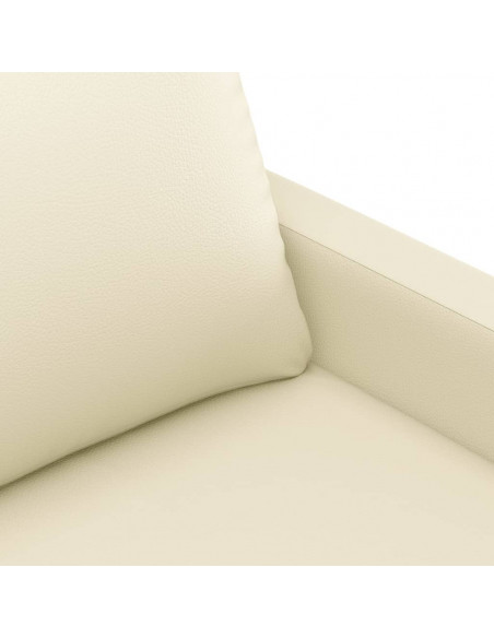 Divano a 2 Posti Crema 120 cm in Similpelle