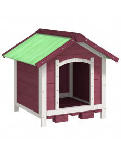 Cuccia per Cani Moka 65x65x61,5 cm in Legno Massello di Pino 2