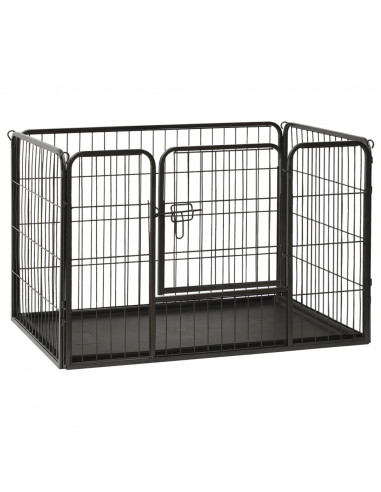 Box per Cuccioli in Acciaio 91,5x59x61 cm