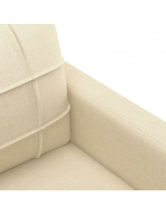 Divano a 2 Posti Crema 120 cm in Tessuto