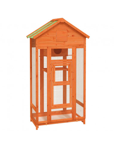 Casetta per Uccelli Marrone 91,5x53x170 cm Legno Massello Pino