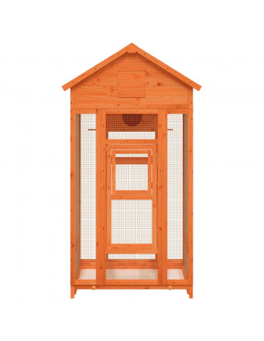 Casetta per Uccelli Marrone 91,5x53x170 cm Legno Massello Pino