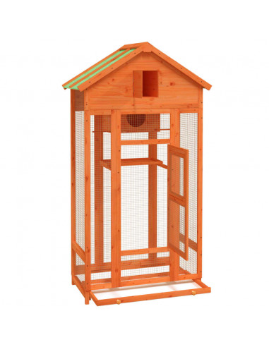 Casetta per Uccelli Marrone 91,5x53x170 cm Legno Massello Pino