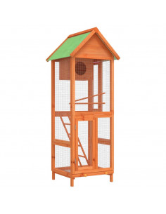 Casetta per Uccelli Marrone 60x58,5x160 cm Legno Massello Pino 2