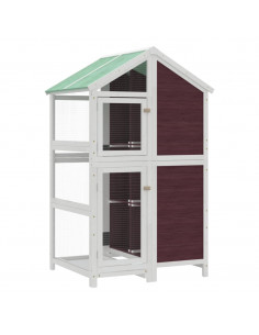 Casetta per Uccelli Moka 97x81x152 cm in Legno Massello di Pino 2