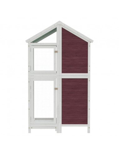 Casetta per Uccelli Moka 97x81x152 cm in Legno Massello di Pino