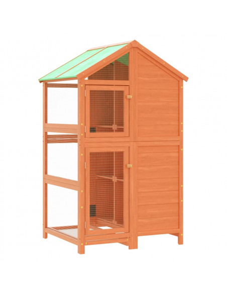 Casetta per Uccelli Marrone 97x81x152 cm Legno Massello di Pino