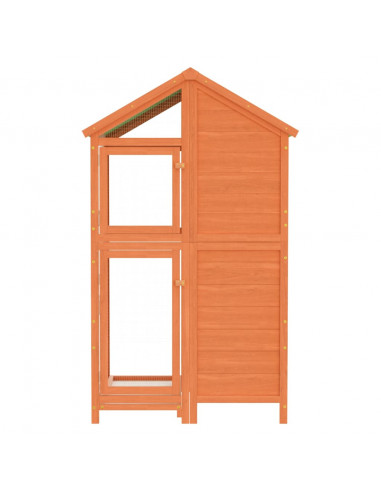 Casetta per Uccelli Marrone 97x81x152 cm Legno Massello di Pino