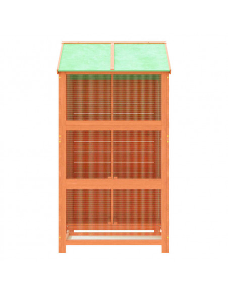 Casetta per Uccelli Marrone 97x81x152 cm Legno Massello di Pino