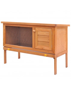 Conigliera all'Aperto Casetta Piccoli Animali 1 Livello Legno 2