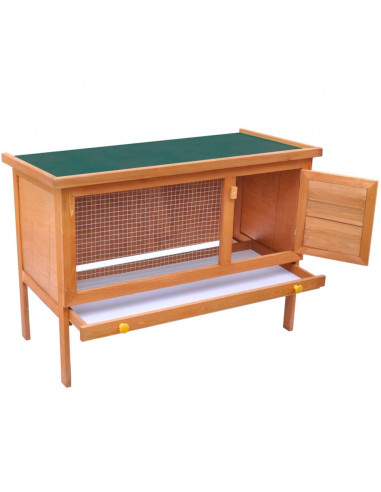 Conigliera all'Aperto Casetta Piccoli Animali 1 Livello Legno