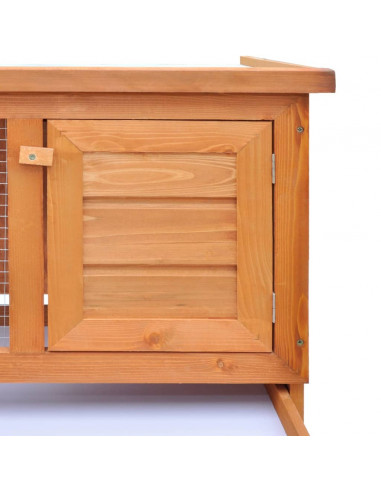 Conigliera all'Aperto Casetta Piccoli Animali 1 Livello Legno