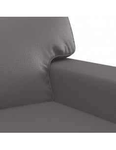 Divano a 2 Posti Grigio 120 cm in Similpelle