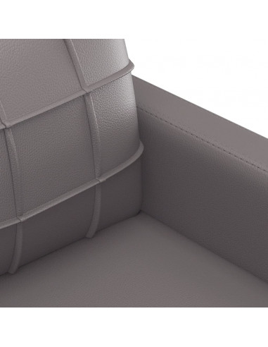 Divano a 2 Posti Grigio 120 cm in Similpelle
