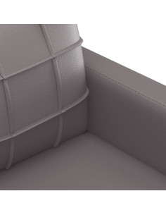 Divano a 2 Posti Grigio 140 cm in Similpelle