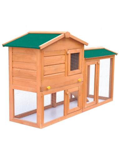 Conigliera all'Aperto Gabbia Animali Piccoli Casetta in Legno