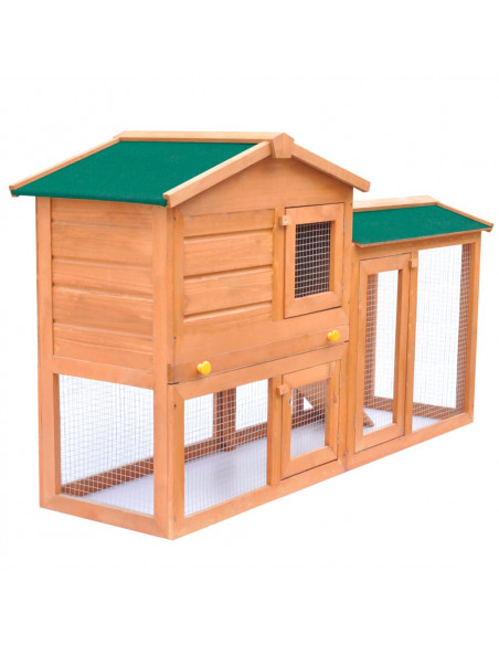 Conigliera all'Aperto Gabbia Animali Piccoli Casetta in Legno