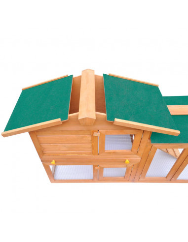 Conigliera all'Aperto Gabbia Animali Piccoli Casetta in Legno