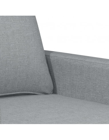 Divano a 2 Posti Grigio Chiaro 120 cm in Tessuto