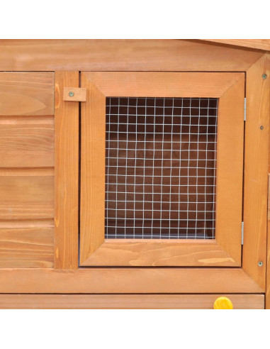 Conigliera Grande all'Aperto per Animali Piccoli Tetto Legno