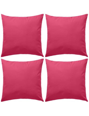 Cuscini da Esterno 4 pz 45x45 cm Rosa