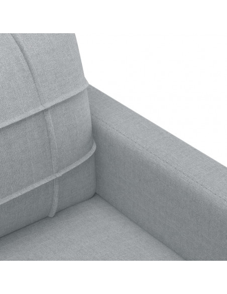 Divano a 2 Posti Grigio Chiaro 140 cm in Tessuto