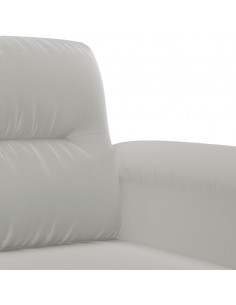 Divano a 2 Posti Grigio Chiaro 140 cm in Tessuto Microfibra