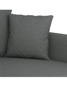 Divano a 2 Posti Grigio Scuro 120 cm in Tessuto
