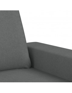 Divano a 2 Posti Grigio Scuro 120 cm in Tessuto