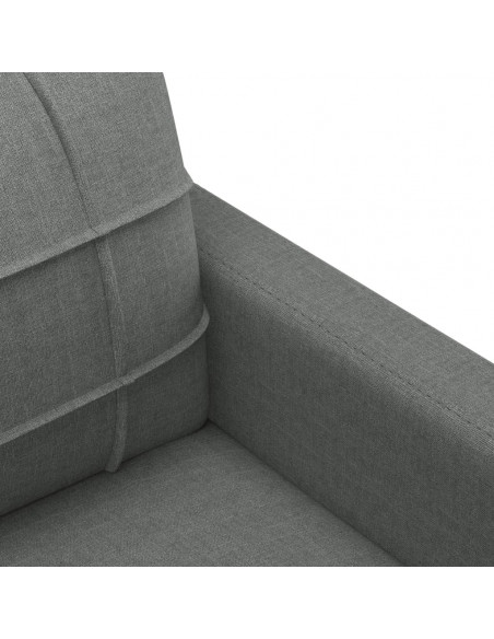 Divano a 2 Posti Grigio Scuro 120 cm in Tessuto